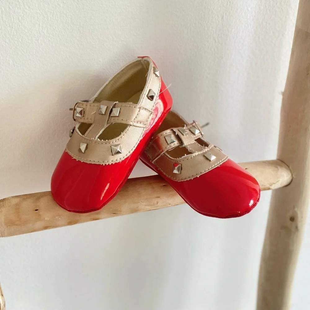 Red Valen-Tiny Baby Shoes - Size 2